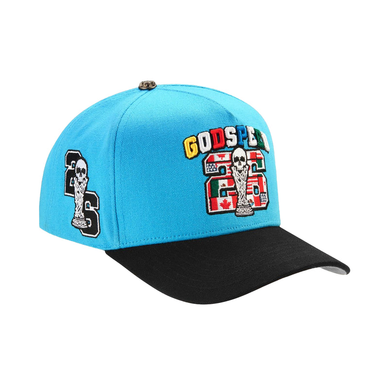 Godspeed Unisex Worl Cup Snapback Hat Acqua/Black