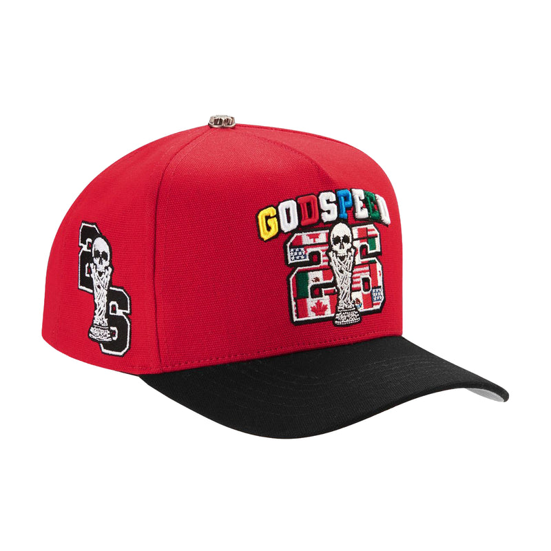 Godspeed Unisex Worl Cup Snapback Hat Black/Red