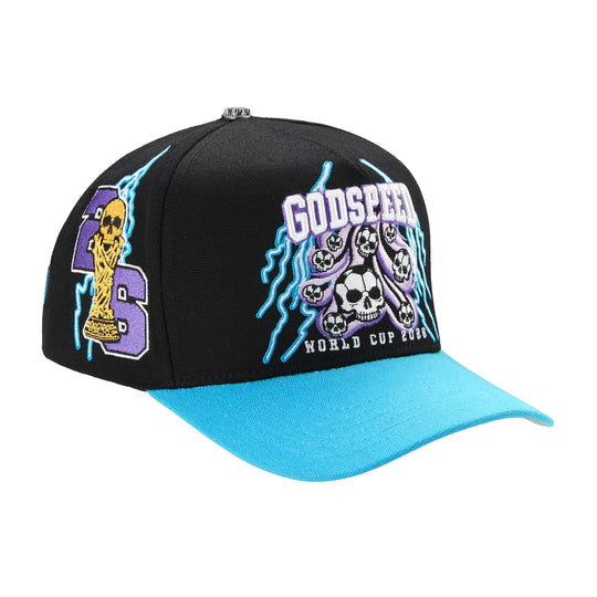 Godspeed Unisex World Cup Voltage Snapback Hat Black/Acqua