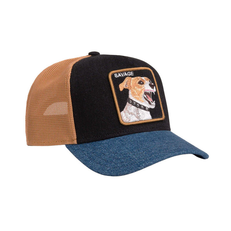 Goorin Bros Unisex Savage Dawg Trucker Hat 101-2669-DEN05 Black Denim