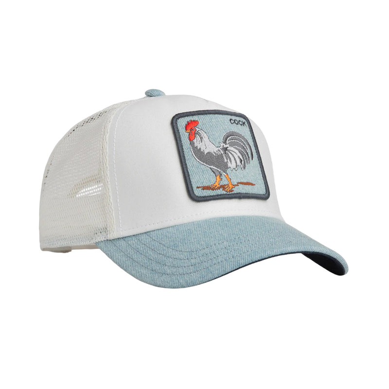 Goorin Bros Unisex Denim Rooster Trucker Hat 101-2957-DEN02 Light Denim