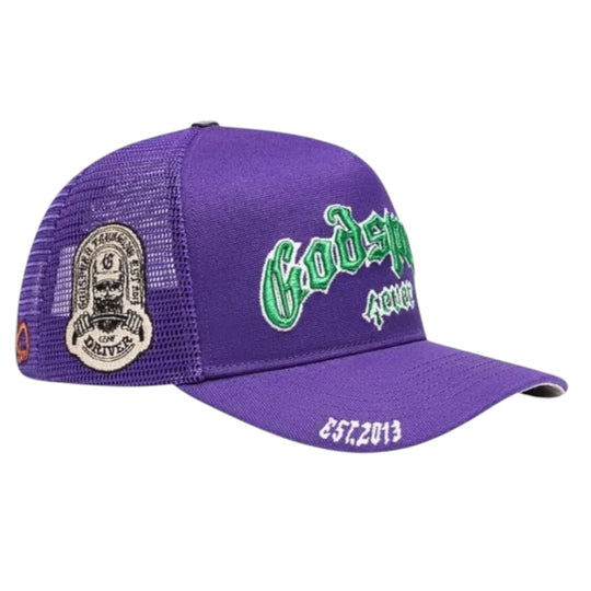 Godspeed Mens Forever Trucker Hat Purple/Green