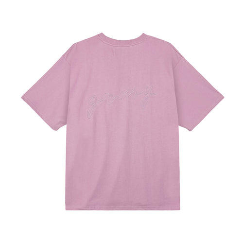 Grimey Mens Savage Domain Oversized Crew Neck T-Shirt GA728-LIC Lilac