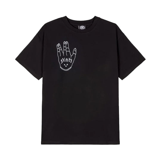 Grimey Mens Peace Within The Glitzy Grillz Crew Neck T-Shirt GA732-BLK Black