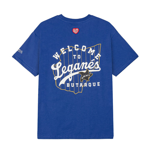 Grimey Mens LEGA X GRMY We Always Dreaming Butarque Crew Neck T-Shirt GA736-RBLU Royal Blue