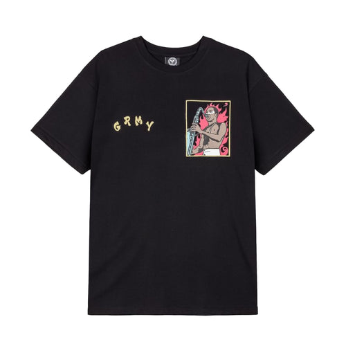 Grimey Mens The Trouble Sleep Crew Neck T-Shirt GA756-BLK Black