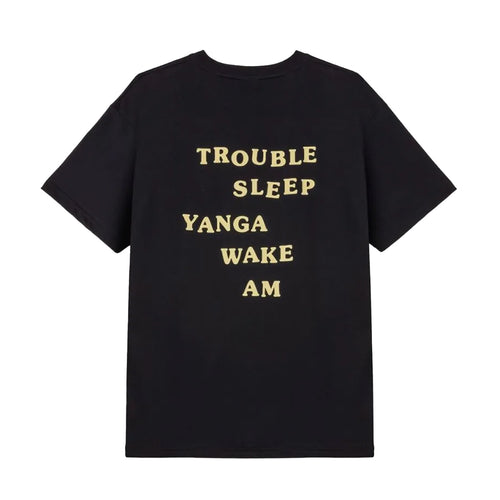 Grimey Mens The Trouble Sleep Crew Neck T-Shirt GA756-BLK Black