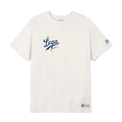 Grimey Mens LEGA X GRMY We Always Dreaming Butarque Crew Neck T-Shirt GA736-OWHT Off White