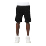Guapi Mens Embellished Shorts 486 All Black
