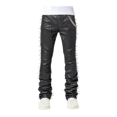 パンツ GUAPI ALL BLACK DISTRESSED BAGGY DENIM guap-494-