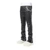 Guapi Mens Spikes Denim Jeans 494 Obsidian Black