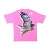 Gunzinii Mens Eagle Crew Neck T-Shirt Pink