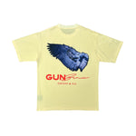 Gunzinii Mens The Wing Crew Neck T-Shirt Lt Yelow