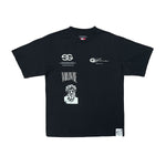 Gunzinii Mens Warrior Crew Neck T-Shirt GZ211 Black