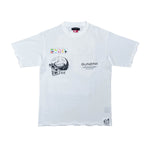 Gunzinii Mens Skull Garment Dyed Crew Neck T-Shirt GZ312 Ceramic