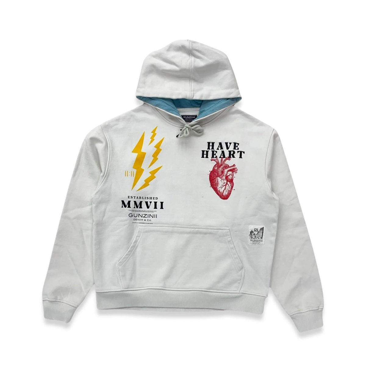 Gunzinii Mens Have Heart Hoodie GZ327 PALE GREY | Premium Lounge NY