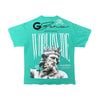 Gunzinii Mens World Wide Garment Dyed Crew Neck T-Shirt Aqua Mint