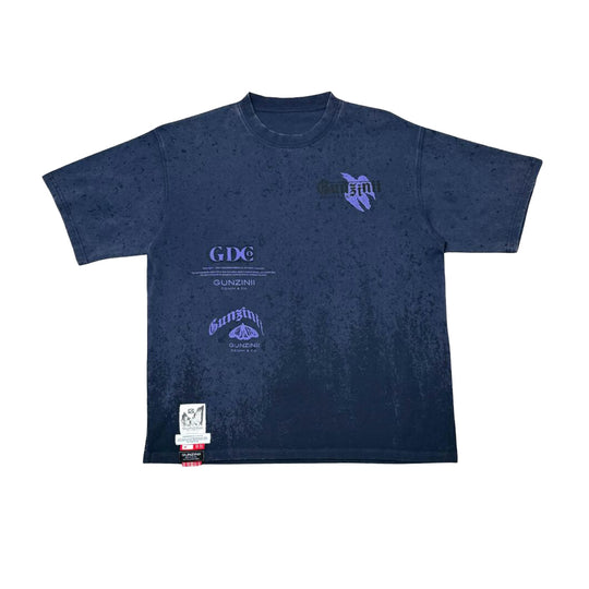 Gunzinii Mens Eagle Crew Neck T-Shirt GZ424 Navy