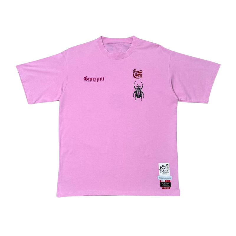 Gunzinii Mens Crew Neck T-Shirt GZ441 Pink