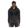 Gunzinii Mens French Terry Zip Up Hoodie GZ6005-BLK Black
