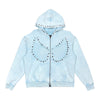 Gunzinii Mens French Terry Zip Up Hoodie GZ6005-LBL Light Blue