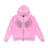 Gunzinii Mens French Terry Zip Up Hoodie GZ6005-PNK Pink