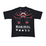 Gunzinii Mens There Is No Love Crew Neck T-Shirt GZ643-BLK Black