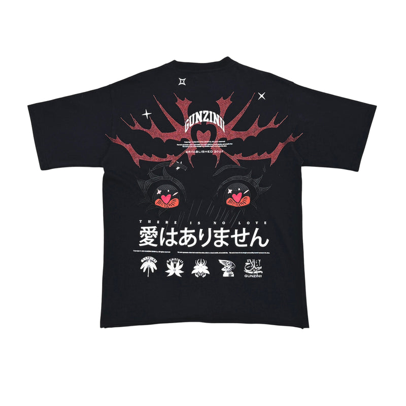 Gunzinii Mens There Is No Love Crew Neck T-Shirt GZ643-BLK Black