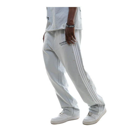 Gunzinii Mens Studded Sweatpants GZ685-LGY Light Grey