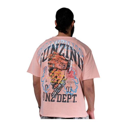 Gunzinii Mens Be Careful Who You Trust Crew Neck T-Shirt GZ691-PNK Pink