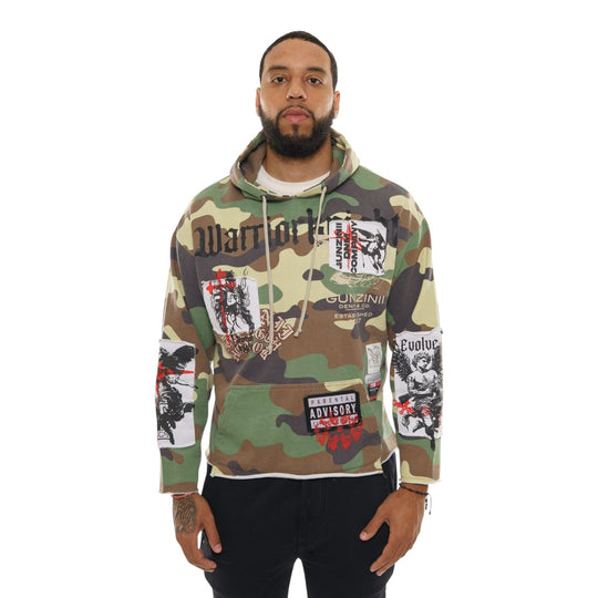 Gunzinii Mens French Terry Pullover Hoodie GZ848-CAM Camo