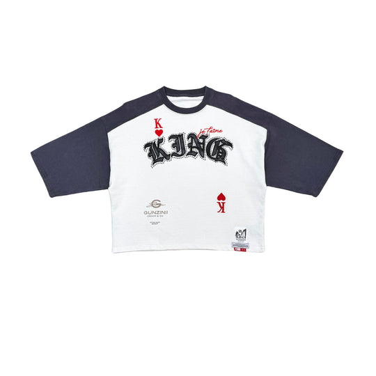 Gunzinii Mens King And A Gentleman Crew Neck T-Shirt GZ617-NAT Natural