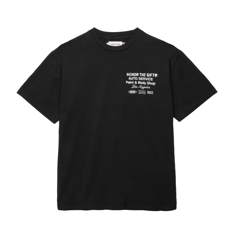 Honor The Gift Mens Inner City Auto Service Crew Neck T-Shirt HTG230498 Black