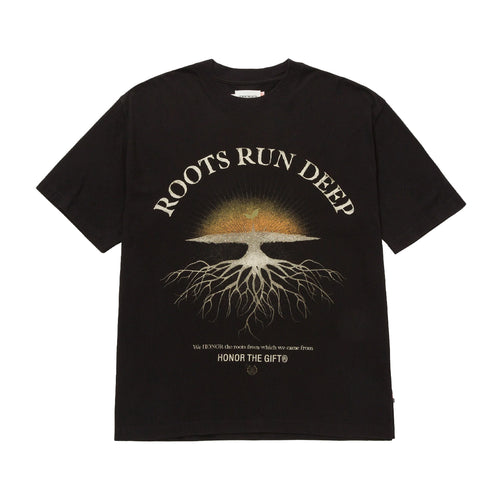 Honor The Gift Mens Roots Run Deep Crew Neck T-Shirt HTG240191 Black