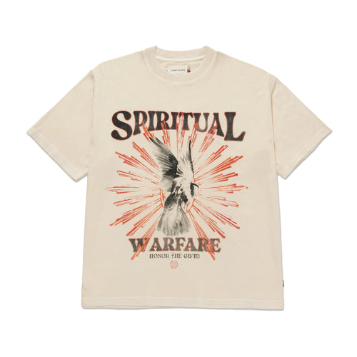 Honor The Gift Mens Spiritual Conflict Crew Neck T-Shirt HTG240194 Bone