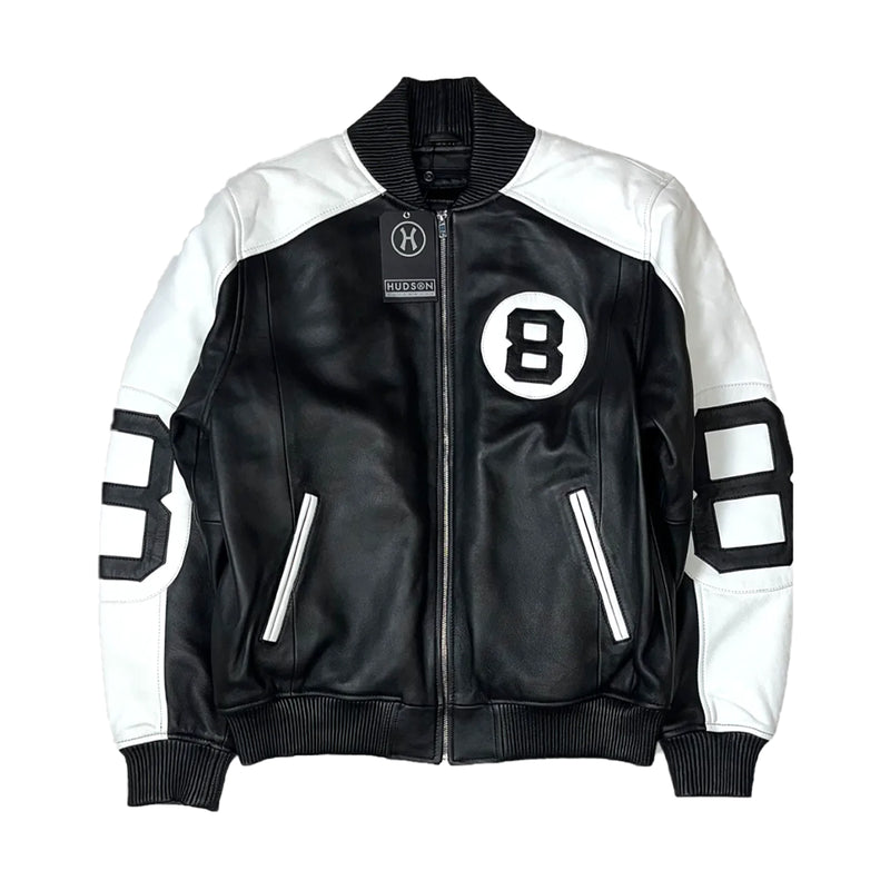 Hudson Outerwear Mens 8-Ball Jacket 222-BLK/WHT Black/White