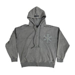 Hudson Outerwear Mens Studded Fleece Oversized Hoodie 538 Grey