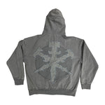 Hudson Outerwear Mens Studded Fleece Oversized Hoodie 538 Grey