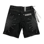 Hudson Outerwear Mens Studded Burst Shorts 568-BLK Black