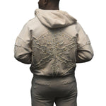 Hudson Outerwear Mens Studded Fleece Oversized Hoodie 585 Grey
