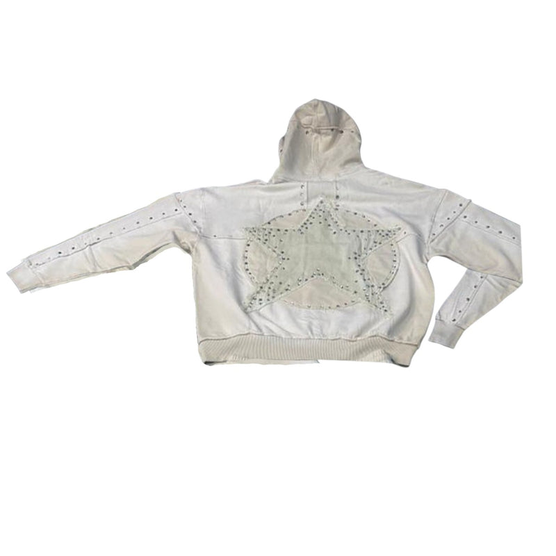 Hudson Outerwear Mens Studded Fleece Oversized Hoodie 585 Sail