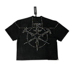 Hudson Outerwear Mens Swords Studs Crew Neck T-Shirt 594-BLK Black