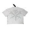 Hudson Outerwear Mens Swords Studs Crew Neck T-Shirt 594-WHT White
