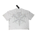 Hudson Outerwear Mens Swords Studs Crew Neck T-Shirt 594-WHT White