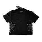 Hudson Outerwear Mens Starburst Crew Neck T-Shirt 595-BLK Black