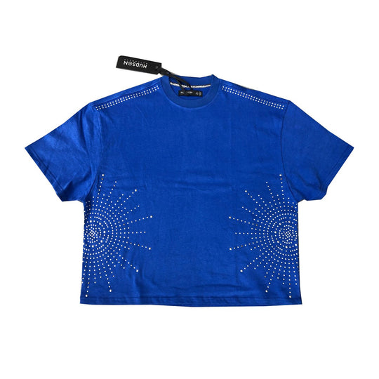 Hudson Outerwear Mens Starburst Crew Neck T-Shirt 595-BLU Blue