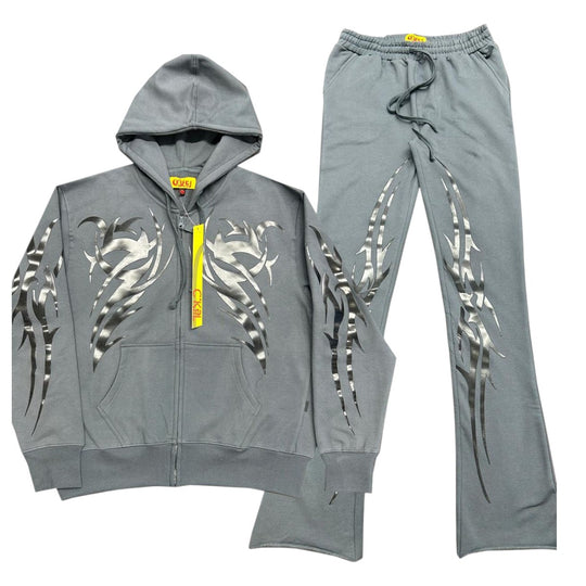 Hudson Outerwear Mens Thunder Fleece Sweatsuit 601 DK Grey