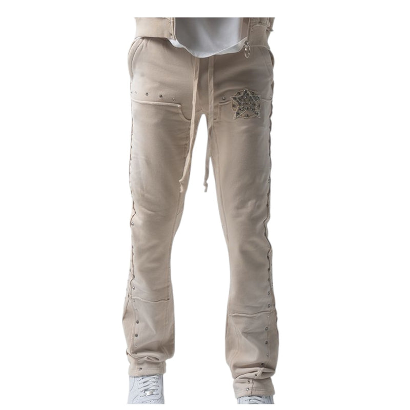 Hudson Outerwear Mens Star Stone Fleece Flare Joggers 606 Sail