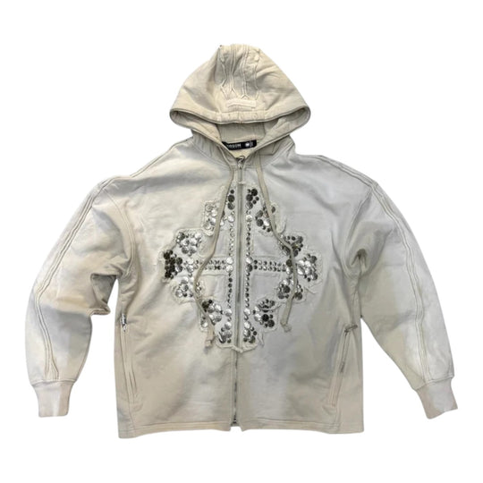 Hudson Outerwear Mens Knight SLV Fleece Zip Up Hoodie 622 Sail