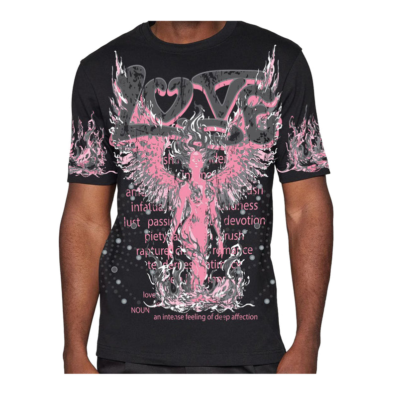 Hudson Outerwear Mens Love Studs & Stones Crew Neck T-Shirt HUDS-660-BLK Black